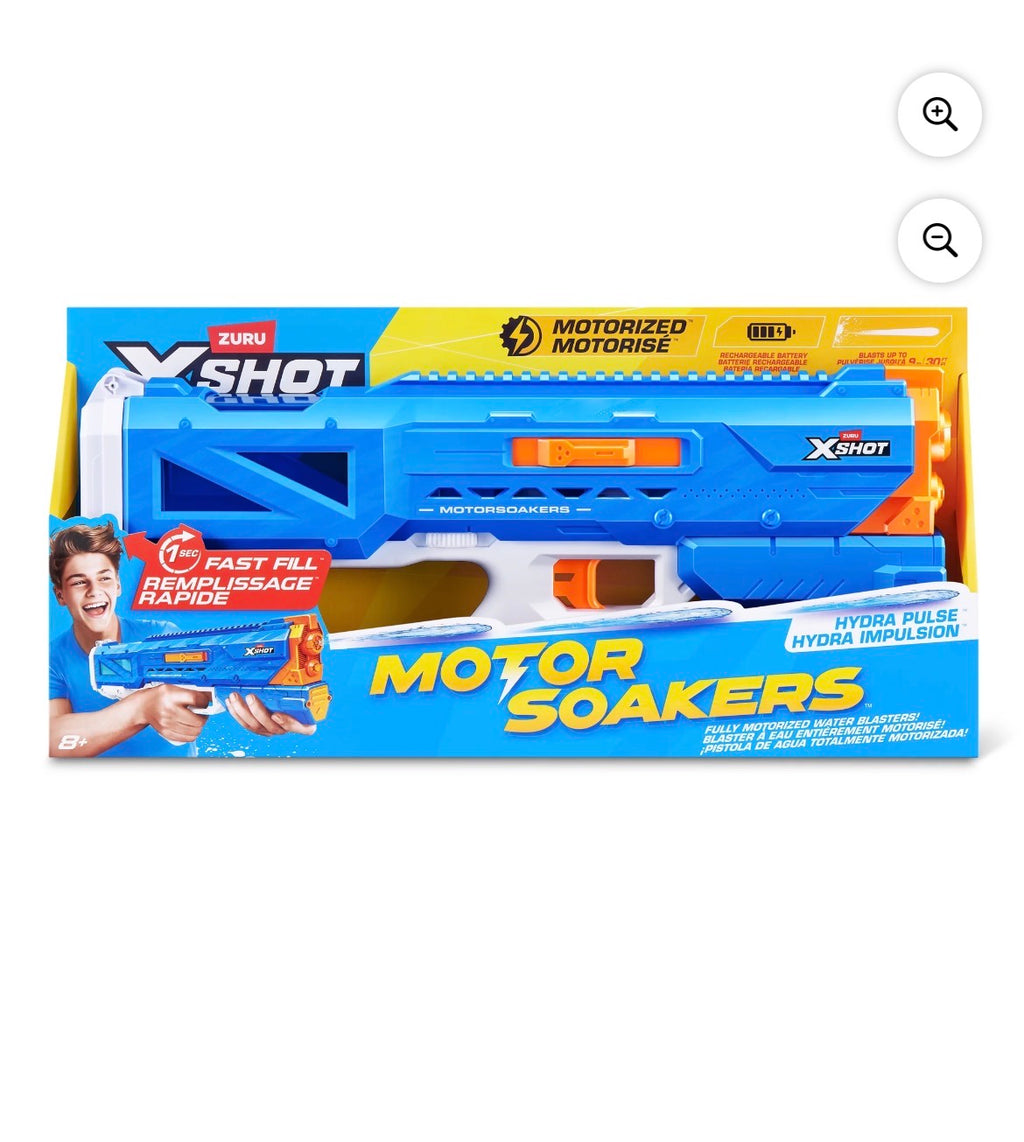 XSHOT Water Hydra Pulse Motor Soaker (Fast Fill) Motorized Outdoor Water Blaster by ZURU for Ages 8+
