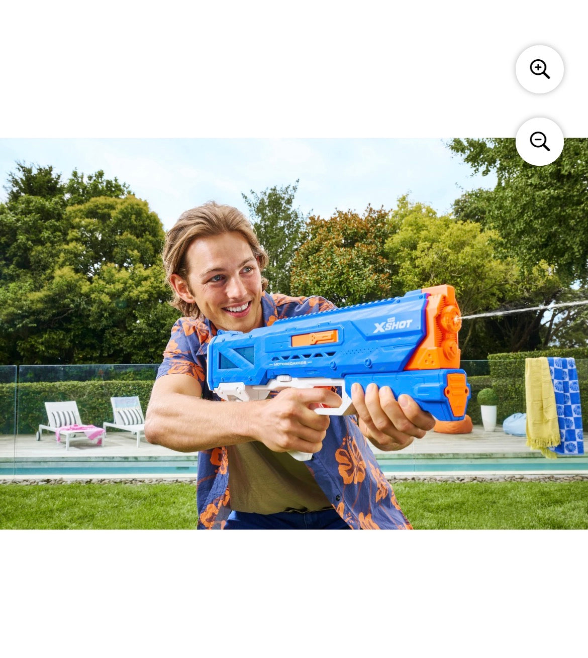 XSHOT Water Hydra Pulse Motor Soaker (Fast Fill) Motorized Outdoor Water Blaster by ZURU for Ages 8+